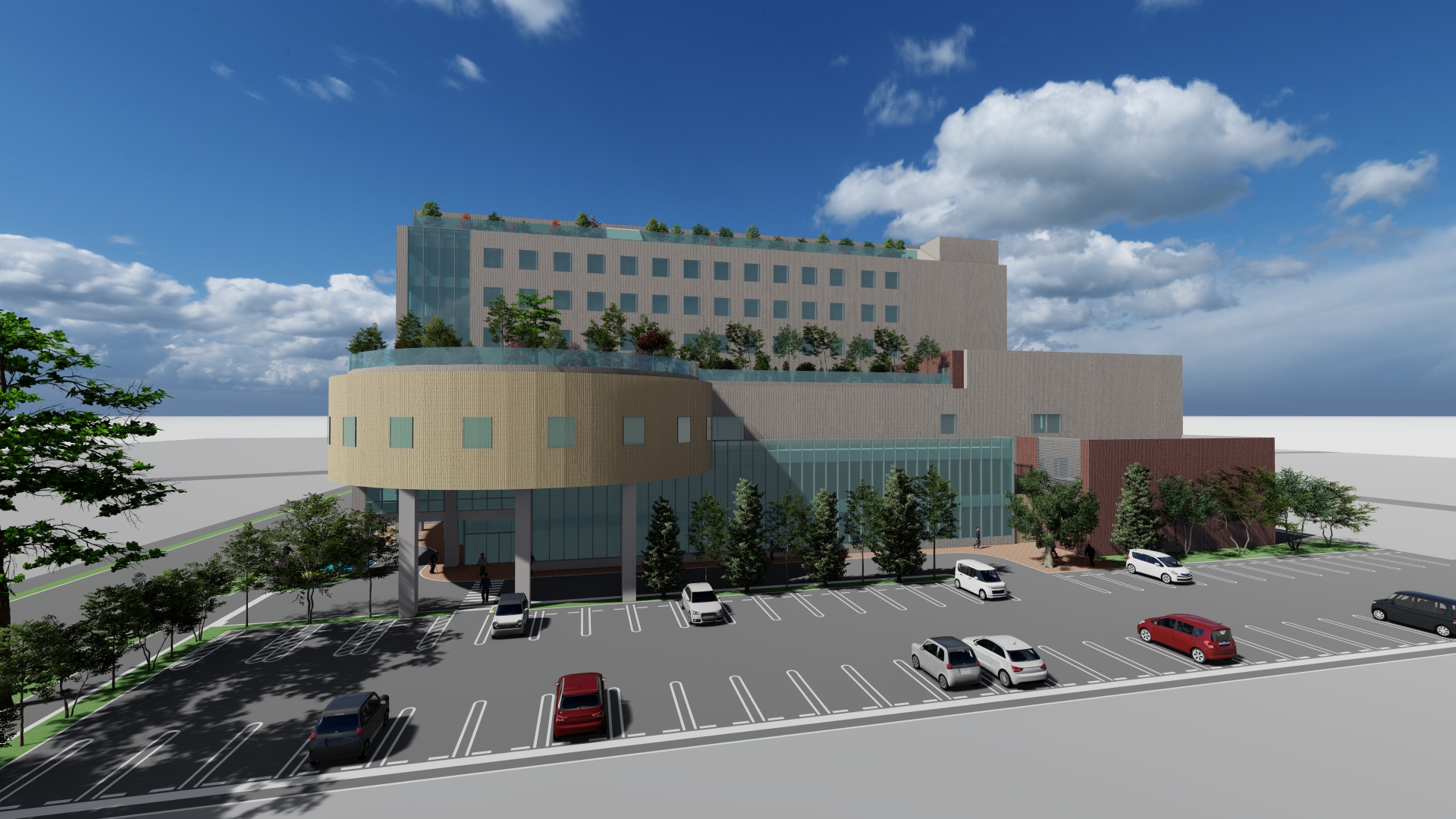 所沢明生病院（50床）と狭山中央病院（111床）が合併移転し、合計221床の新病院となる予定です。